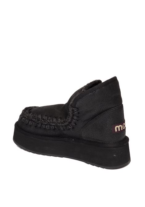 Stivaletto mini eskimo platform nero MOU | MINI ESKIM PLATFORM681000B-CBK